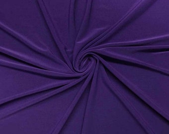 Purple ITY Knit Fabric: 2-Way Stretch Spandex Polyester Jersey - By The Yard