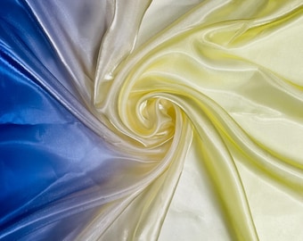 Ombre Satin Organza Fabric: 58" Wide, Transparent, Sold by the Yard