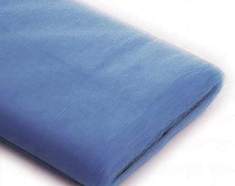 Steel Blue Tulle Fabric Bolt: 54" Wide, 40 Yards - Wedding & Decoration