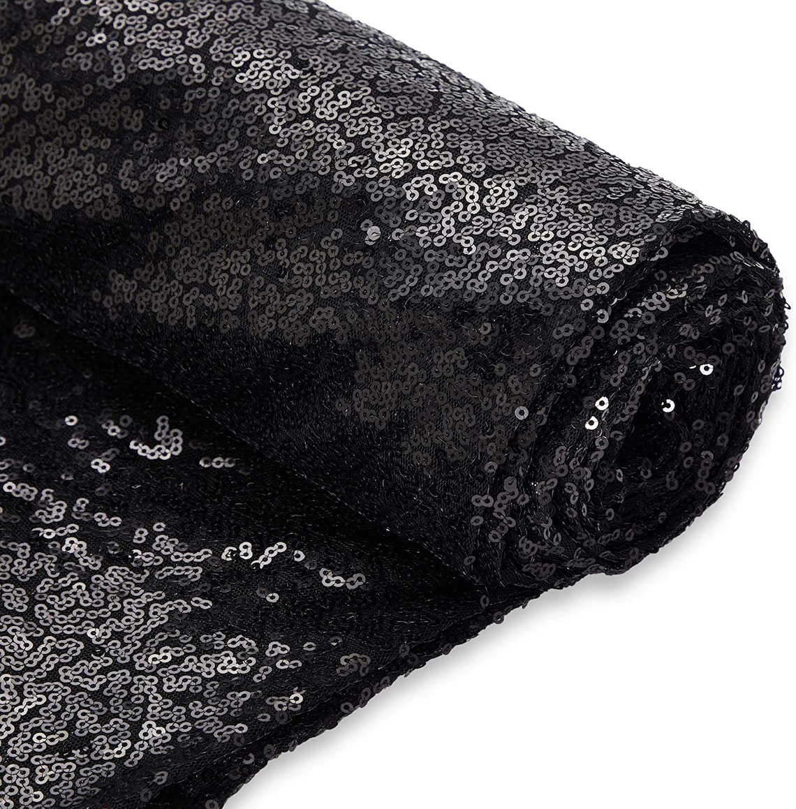 Black Sequin Fabric Mini Glitz Sequins by the Yard Sequin Etsy