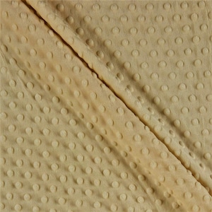 Beige Minky Dimple Dot Fabric: 100% Polyester Cuddle, 58/59&quot; Wide - By The Yard