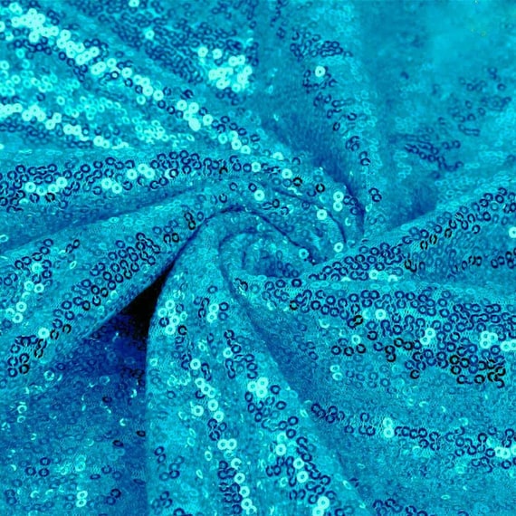 Raining Glitter Sequin Mini Dress - Turquoise