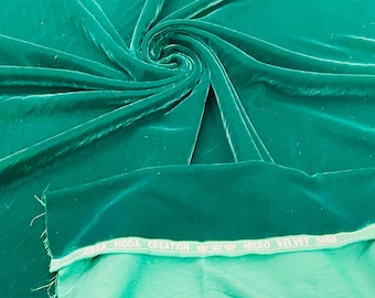 Hunter Green Micro Velvet Fabric: 54" Wide Polyester Velvet - By The Yard