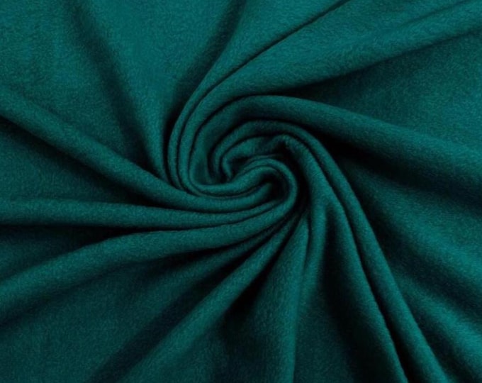 Teal Green Soft Anti-Pill Polar Fleece Fabric: 60" Wide, Sold by The Yard