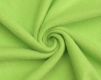 Lime Green Soft Anti-Pill Polar Fleece Fabric: 60" Wide, Sold by The Yard
