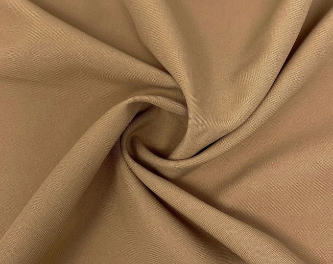 Khaki Poly Poplin Fabric Polyester Solid 60'' By The Yard Table Covers Decoration Apparel ( Choose The Size )