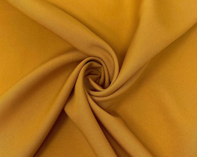 Gold Poly Poplin Fabric Polyester Solid 60'' By The Yard Table Covers Decoration Apparel ( Choose The Size )