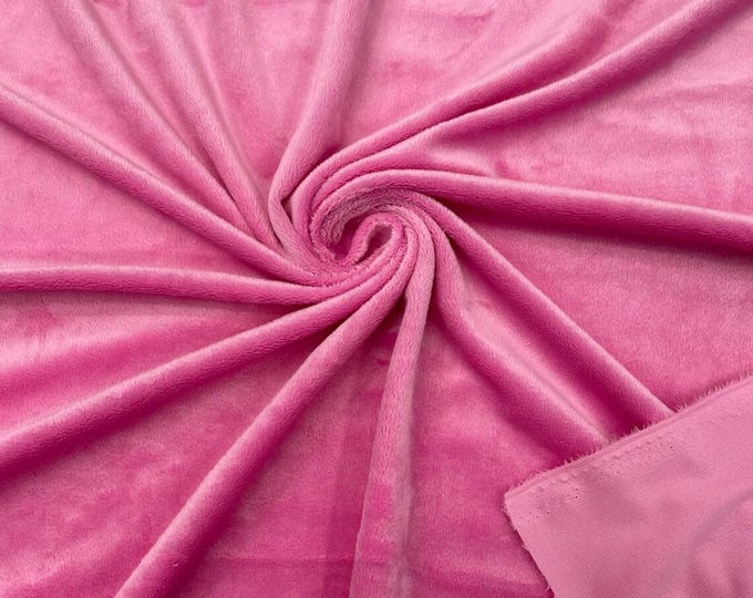 Light Pink Minky Fabric: Ultra Soft 60" Wide, 3mm Pile