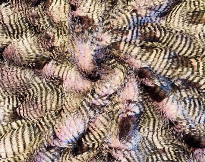 Lavender Brown Feather Shaggy Soft Faux Fur Fabric By Yard, Long Pile Thick Fur Fabric Fake Fur, Hobby, Costume, Decoration 60" Wide