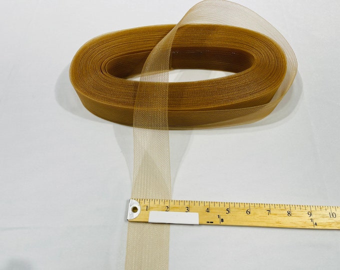 2 Inch Copper Crinoline Horsehair Braid Trim-Wedding-Bridal-Decorations-Crafts-Sold By The Yard (Pick a Size )