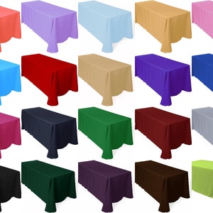 90 "massief tafelkleed - Polyester Poplin rechthoekige volledige tafelhoes verkrijgbaar in verschillende kleuren (pick kleur &size)