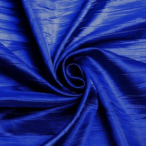 Royal Blue Crushed Taffeta Fabric: 54&quot; Wide Polyester, Sold by The Yard