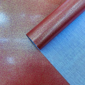Orange Sparkle Glitter Vinyl Stoff - 134 cm breites Polstermaterial