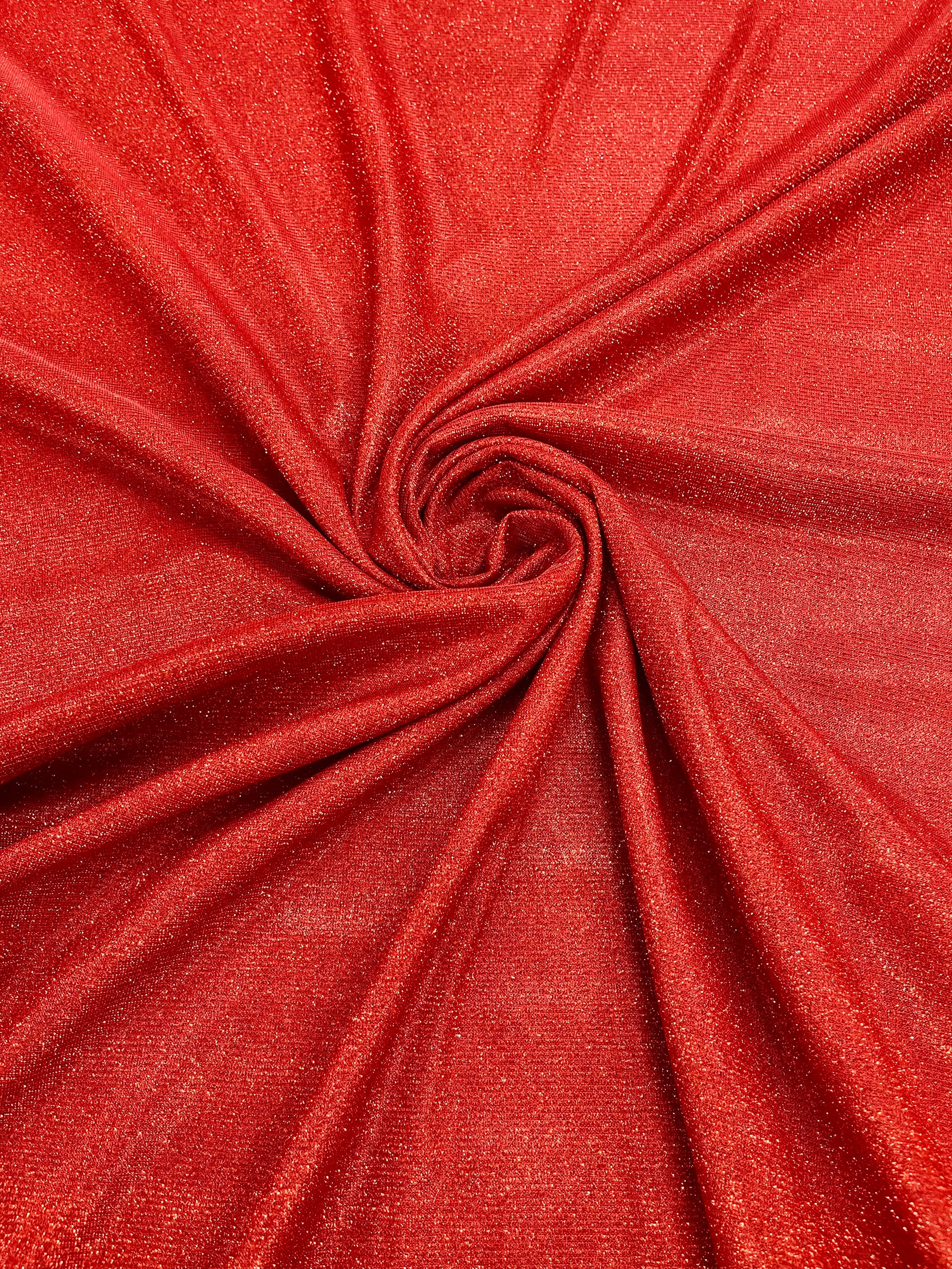 Red Glitter Fabric 