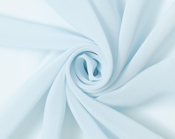 Baby Blue Chiffon Fabric: 58-60 Inch Wide, By The Yard