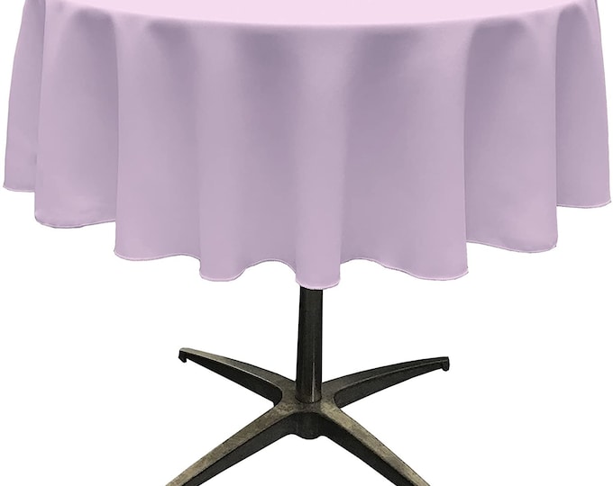 Mia's Fabrics Inc, Lilac Tablecloth Polyester Poplin Tablecloth Inch Round Banquet Cloth, Wrinkle Resist Quality (Pick a Size)