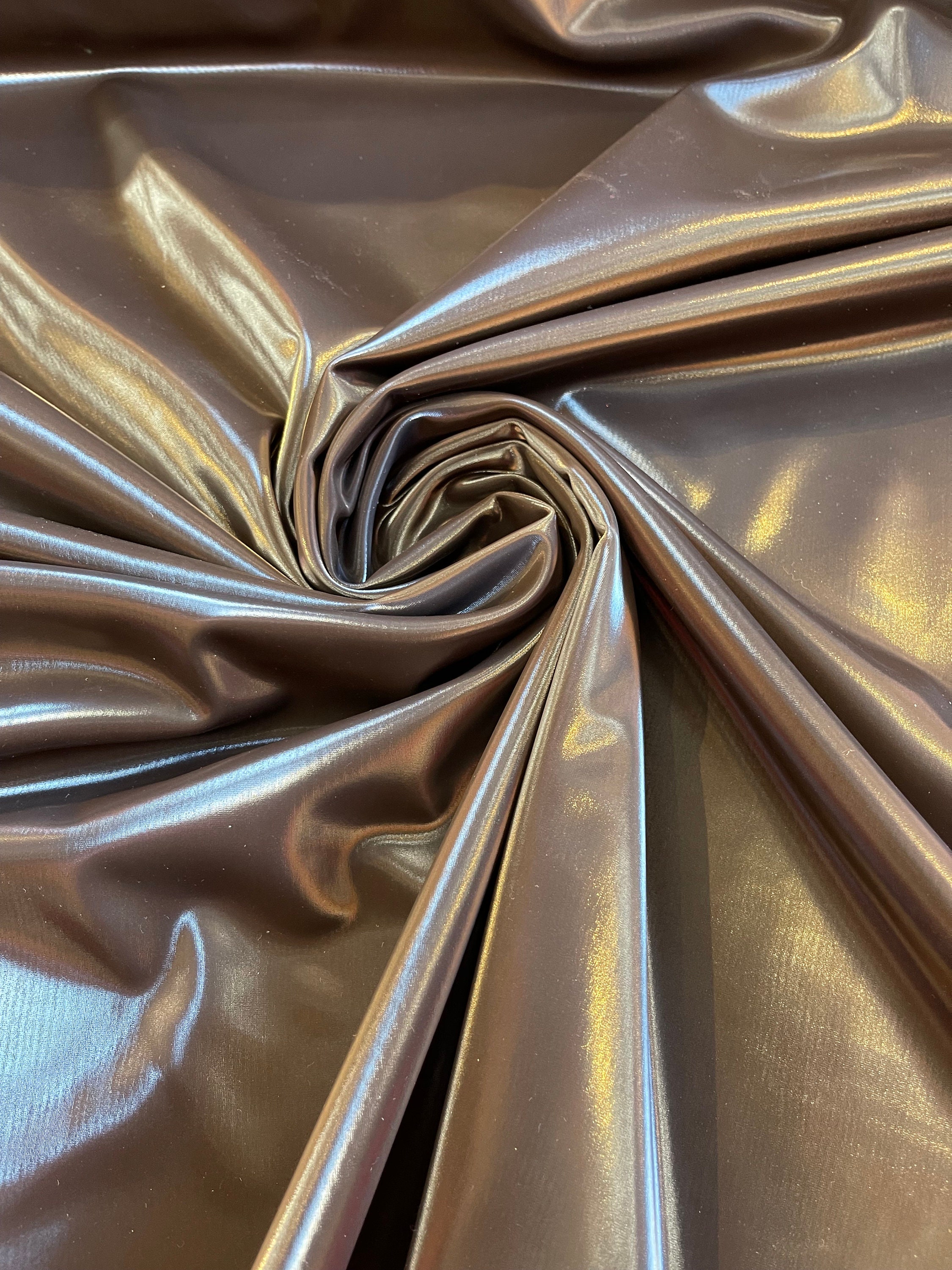 Shiny Black Pleather Faux Leather Stretch Vinyl Polyester Spandex 190 GSM  Apparel Craft Fabric 58-60 Wide By The Yard