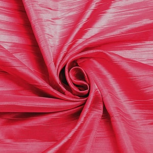 Shocking Pink Crushed Taffeta Fabric - 54 Inch Wide - Sold by The Yard
