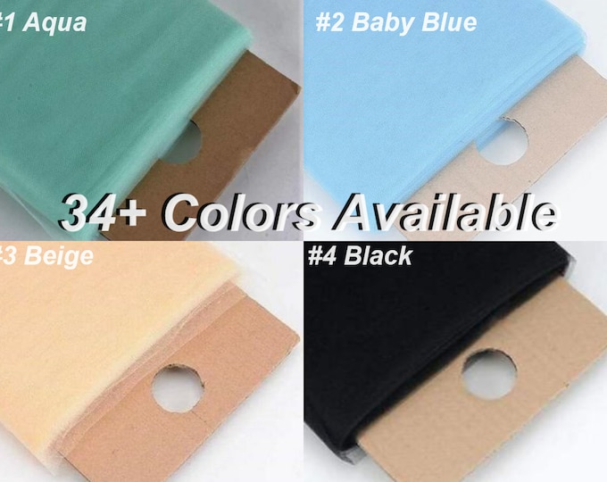 Tulle Mesh Fabric Bolt - 54"Inches Wide by 40 Yards Long (120 ft) Fabric Tulle Bolt for Wedding, Decoration, Dresses