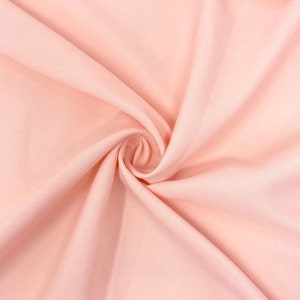 Blush Pink Poly Poplin Fabric Polyester Solid 60&#39;&#39; By The Yard Table Covers Decoration Apparel ( Choose The Size )