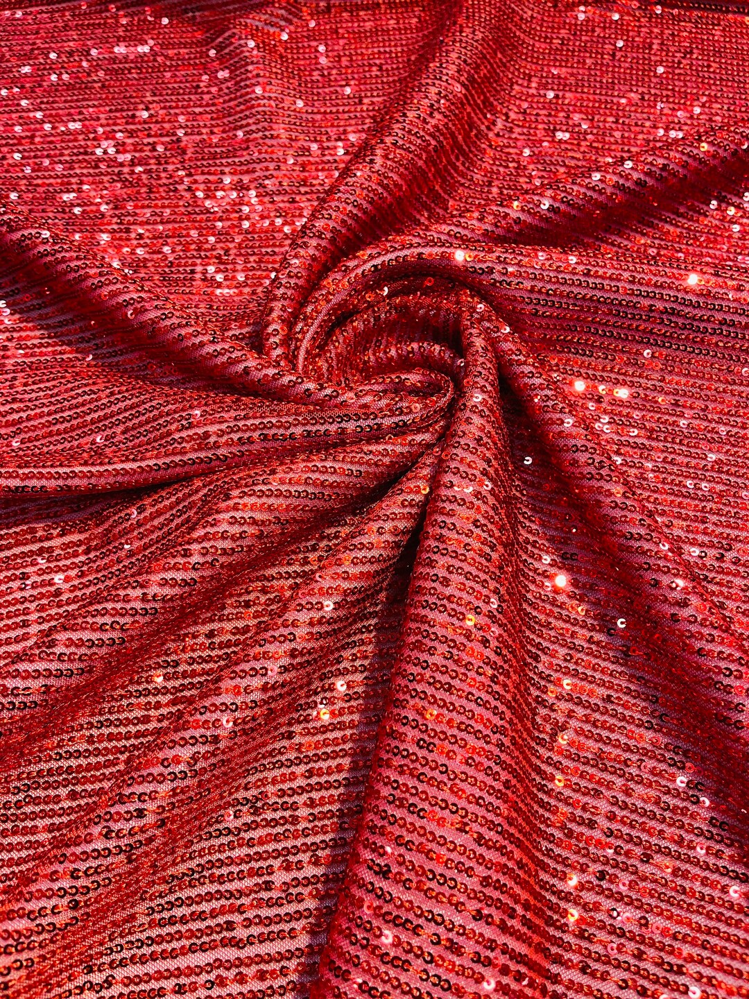 Red Mille Striped Stretch Sequins by the Yard Lace 4 Way Meshpromgown