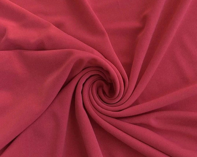 Mia's Fabrics Inc, 58/59" ITY Fabric - Fuchsia - 2 Way Stretch Spandex Polyester Knit Jersey Fabric Sold By The Yard