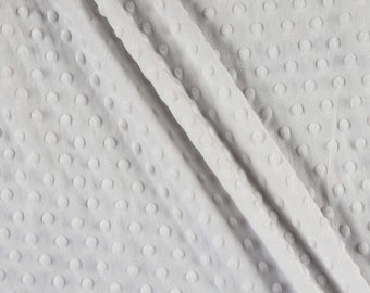 White Minky Dimple Dot Fabric: Soft Polyester Cuddle Material