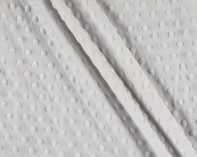 Mia' Fabrics Inc, White 58/59" Wide 100 Polyester Minky Dimple Dot Soft Cuddle Fabric by the Yard (Pick a Size)