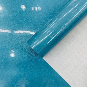 Türkis Glitter Sparkle Vinyl Stoff: 54 &quot;breite Polsterung