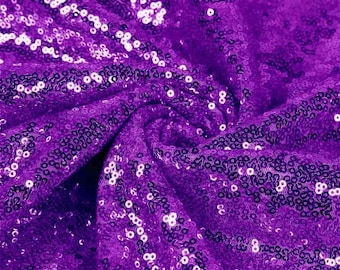 Lavender Sequin Fabric: Mini Glitz Sequins, 48" Wide, By The Yard