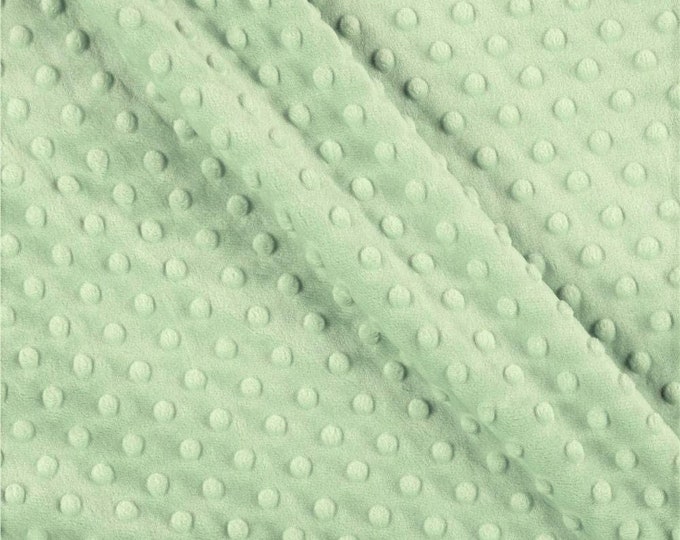 Mia' Fabrics Inc, Sage 58/59" Wide 100 Polyester Minky Dimple Dot Soft Cuddle Fabric by the Yard (Pick a Size)