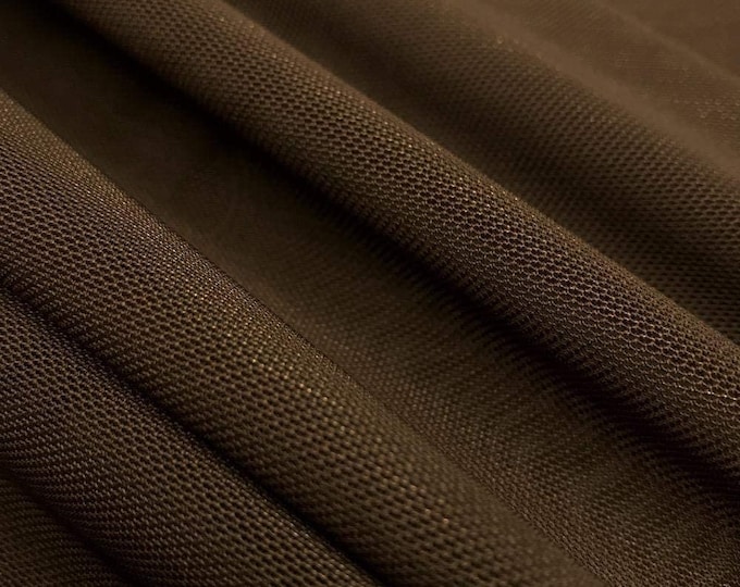 Brown Power Mesh Fabric 60" Wide, Sold By The Yard ( Many Colors ) Free Shipping