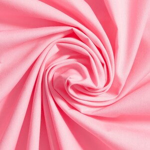 CANDY PINK 60&quot; Poly Cotton Broadcloth, Fabric by the Yard