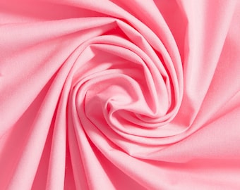 CANDY PINK 60" Poly Cotton Broadcloth, Fabric by the Yard