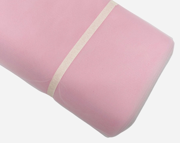 Light Pink Tulle Fabric Bolt: 54" Wide, 40 Yards - Wedding & Decoration