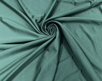 Seafoam Green Shiny Milliskin Nylon Spandex Fabric 4 Way Stretch Prom-Gown-Dress, 58" Wide Sold by The Yard (Pick a Size)