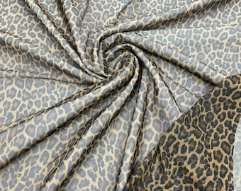 Cheetah Printed Power Mesh Fabric | Cheetah Design | 60" Wide 4 Way Stretch | Print Exotic Cheetah | by the yard
