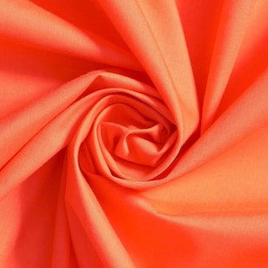 ORANGE 60&quot; Poly Cotton Broadcloth, Fabric by the Yard