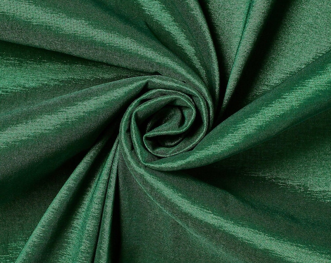 Hunter Green Taffeta Stretch Fabric 2-Way Stretch, Spandex Polyester 58" Wide Sold by The Yard