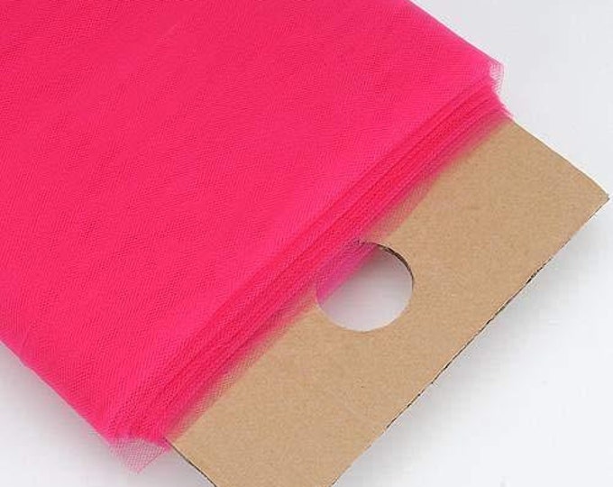 Mia Fabrics Fuchsia 54"Inches Wide by 40 Yards Long (120 ft) Fabric Tulle Bolt for Wedding and Decoration, Bridal Wedding Tulle