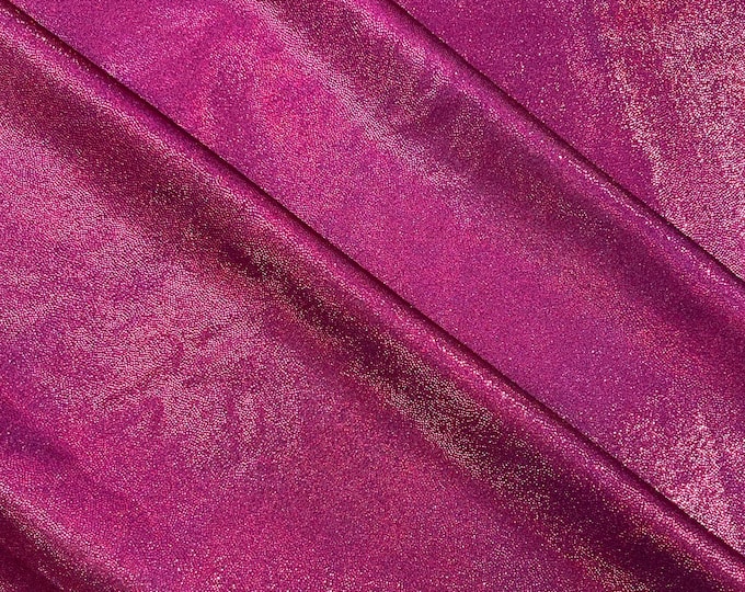 Burgundy Foggy Foil all over Foil Metallic Spandex Fabric: Stretch Swimwear Costume 60" Wide