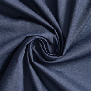 NAVY BLUE 60&quot; Poly Cotton Broadcloth, Fabric by the Yard