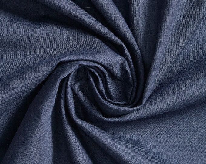 NAVY BLUE 60" Poly Cotton Broadcloth, Fabric by the Yard