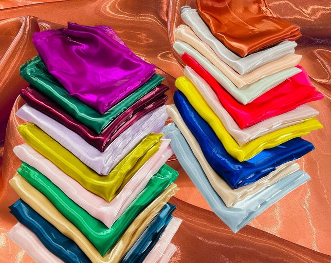 Reflective Liquid Organza Fabric: Glossy Sheer Polyester, 60" Wide