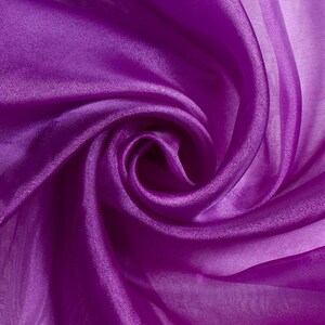 Purple Sparkle Crystal Organza Fabric: Schieres glänzendes Material, 60 "breit
