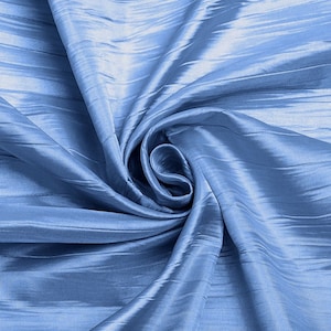 Sky Blue Crushed Taffeta Fabric: 54&quot; Wide Polyester, Sold by The Yard