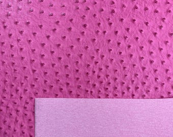 Bubblegum Pink Ostrich Embossed Vinyl Faux Leather Upholstery Fabric - 54" Wide