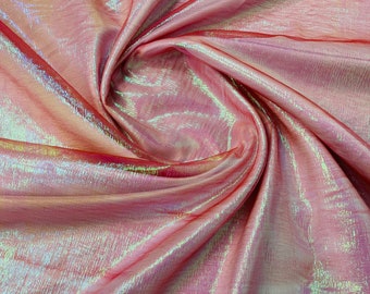 Coral Iridescent Shimmer Organza Fabric - 45" Wide - By The Yard