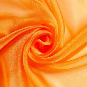 Orange Sparkle Crystal Organza Stoff: Schiere glänzende Material, 60 "Breit