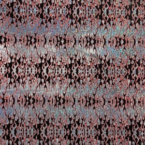 Black Black Nylon Spandex Fabric by the yard, Flames Design With Hologram Shattered Glass, Glitter Spandex Fabric 4 Way Stretch Prom-Gown